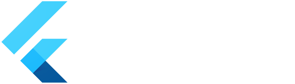 Google flutter logo white