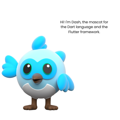 Flutter mascot Dash